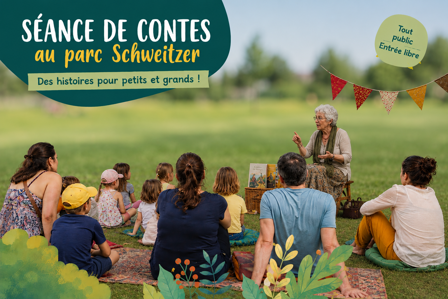 Escale au jardin Schweitzer avec l'association Lire et Faire Lire : Samedi 8 août à 11h00